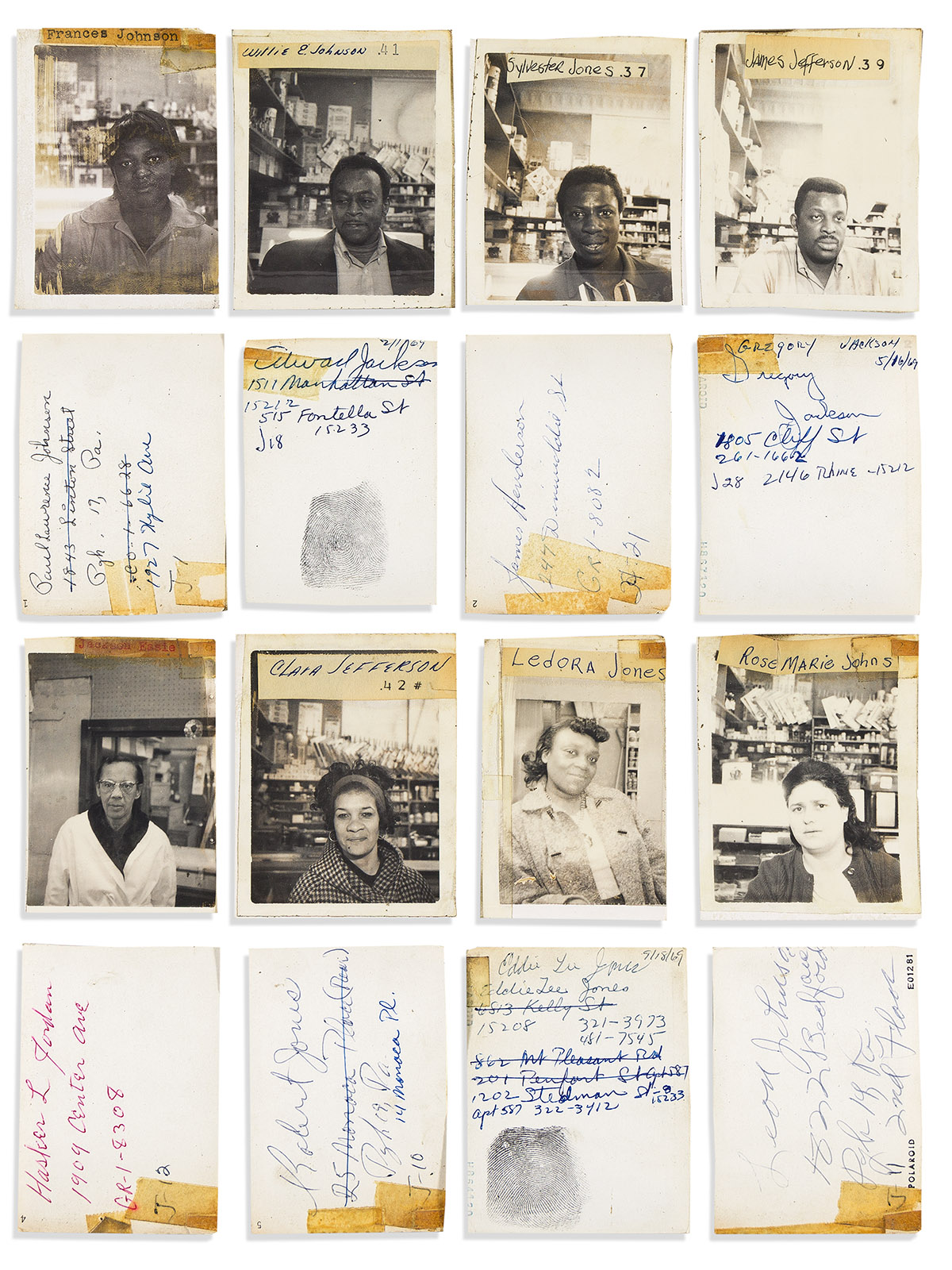 (PHOTOGRAPHY.) Photograph and signature file used to facilitate check-cashing at a Pittsburgh store.